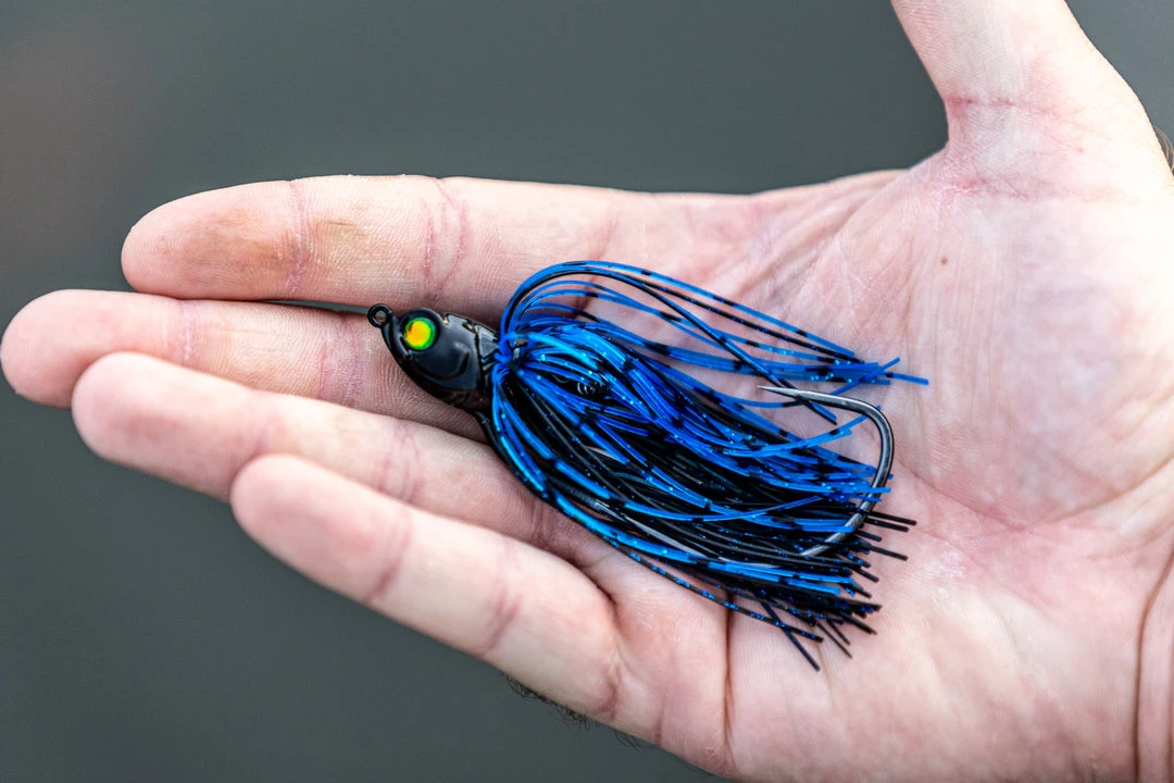 6th Sense Fishing Axle Swinging Swim Jig - Black N Blue 4 6th Sense Fishing Axle Swinging Swim Jig - Black N Blue