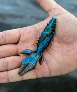 6th Sense Fishing Prawn 4.2 - Green Pumpkin Blue Swirl