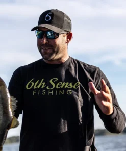 6th Sense Fishing Golden 6 - L/S Tee - Black Long Sleeve Tees
