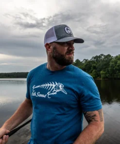 6th Sense Fishing Tee Shirts Anatomy Of A Crankbait Tee - Heather Cool Blue