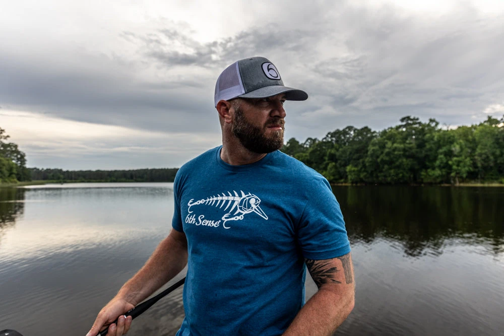 6th Sense Fishing Tee Shirts Anatomy Of A Crankbait Tee - Heather Cool Blue 4 6th Sense Fishing Tee Shirts Anatomy Of A Crankbait Tee - Heather Cool Blue