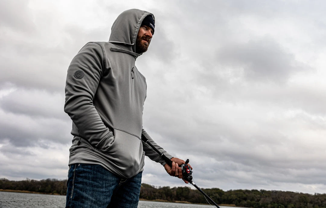 6th Sense Fishing Performance Apparel FishDry Hoodie - Gray 5 6th Sense Fishing Performance Apparel FishDry Hoodie - Gray