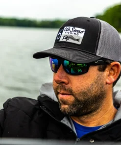 6th Sense Fishing Fishbones Flag - Black/Gray Headwear