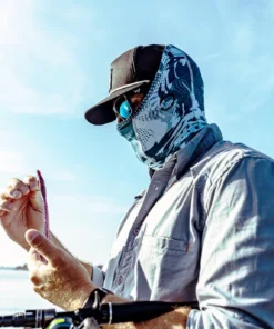 6th Sense Fishing Performance Apparel FishDry Sun Mask - St. Clair Sky