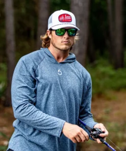 6th Sense Fishing Sensory Hooded Sun Shirt - Indigo