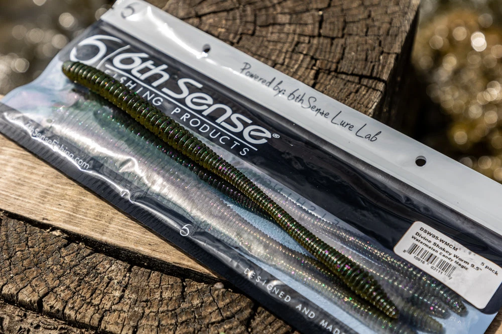 6th Sense Fishing Divine Shakey Worm - Watermelon Candy Magic 4 6th Sense Fishing Divine Shakey Worm - Watermelon Candy Magic