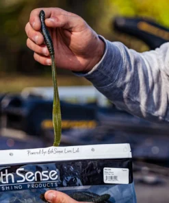 6th Sense Fishing Ridge Worm - Cali Magic Red