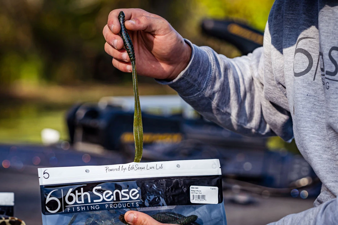 6th Sense Fishing Ridge Worm - Cali Magic Red 4 6th Sense Fishing Ridge Worm - Cali Magic Red