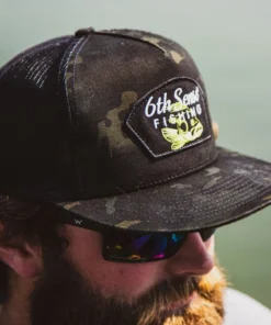 6th Sense Fishing Headwear Bass Radius - Flat Bill - Multicam/Black