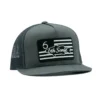 6th Sense Fishing Headwear 6 Flag - Flat Bill - Charcoal/Black