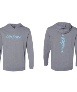 6th Sense Fishing Outerwear 6 Bones - Lightweight Hoodie - Heather Graphite