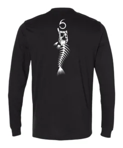 6th Sense Fishing 6 Bones - L/S Tee - Black Long Sleeve Tees