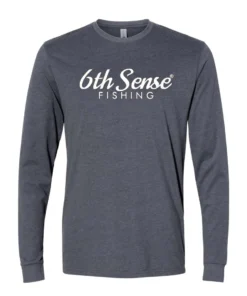 6th Sense Fishing Long Sleeve Tees 6 Bones - L/S Tee - Charcoal