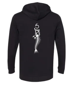6th Sense Fishing 6 Bones - Lightweight Hoodie - Black