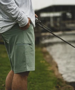 6th Sense Fishing Performance Apparel FishDry Angling Shorts - River Green