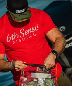 6th Sense Fishing Tee Shirts FlagFish Tee - Red
