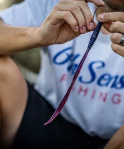 6th Sense Fishing Ridge Worm - Plum Fleck