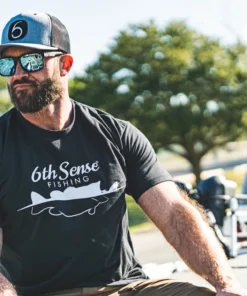 6th Sense Fishing Blowup Tee - Black Tee Shirts