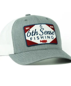 6th Sense Fishing Headwear Faded Feedstore - Heather Gray/White