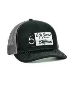 6th Sense Fishing Fishbones Flag - Black/Gray Headwear