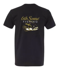 6th Sense Fishing Tee Shirts Golden 6 Tee - Black
