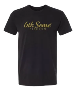 6th Sense Fishing Tee Shirts Golden 6 Tee - Black