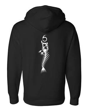 6th Sense Fishing 6 Bones - Hoodie - Black 6 6th Sense Fishing 6 Bones - Hoodie - Black