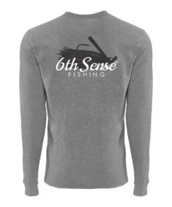 6th Sense Fishing Jigged - L/S Tee - Dark Heather Gray Long Sleeve Tees