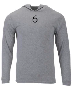 6th Sense Fishing Performance Apparel Performance 6 Hooded Sunshirt - Heather Gray