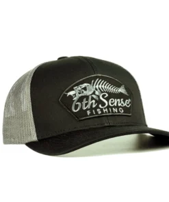 6th Sense Fishing Silver Fishbones - Black/Silver Headwear