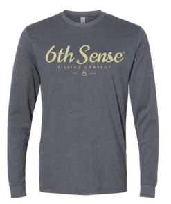 6th Sense Fishing The Chomp - L/S Tee - Charcoal Long Sleeve Tees