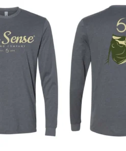 6th Sense Fishing The Chomp - L/S Tee - Charcoal Long Sleeve Tees