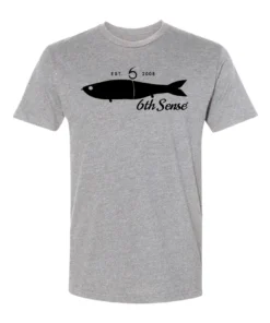 6th Sense Fishing The Draw Tee - Dark Heather Gray