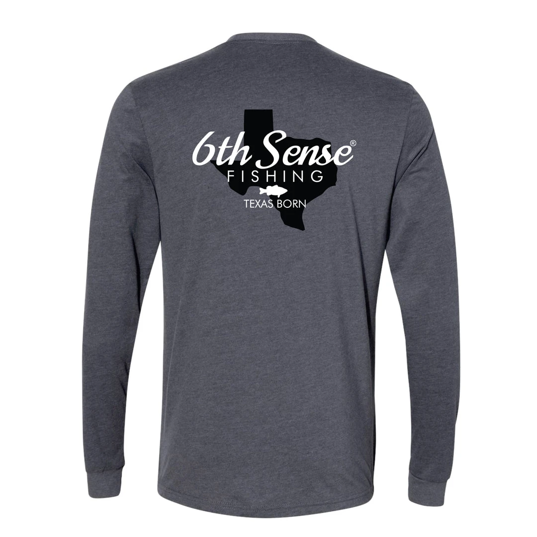 6th Sense Fishing Long Sleeve Tees The Texan - L/S Tee - Heather Metal 3 6th Sense Fishing Long Sleeve Tees The Texan - L/S Tee - Heather Metal