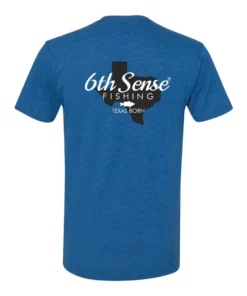 6th Sense Fishing The Texan Tee - Heather Cool Blue