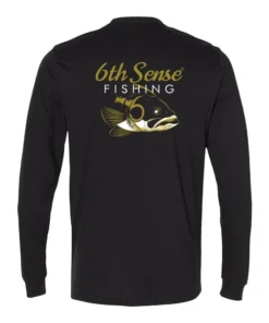 6th Sense Fishing Golden 6 - L/S Tee - Black Long Sleeve Tees