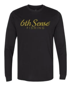 6th Sense Fishing Golden 6 - L/S Tee - Black Long Sleeve Tees