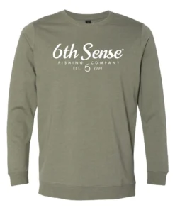 6th Sense Fishing The Cruiser L/S Tee - Heather Green Long Sleeve Tees