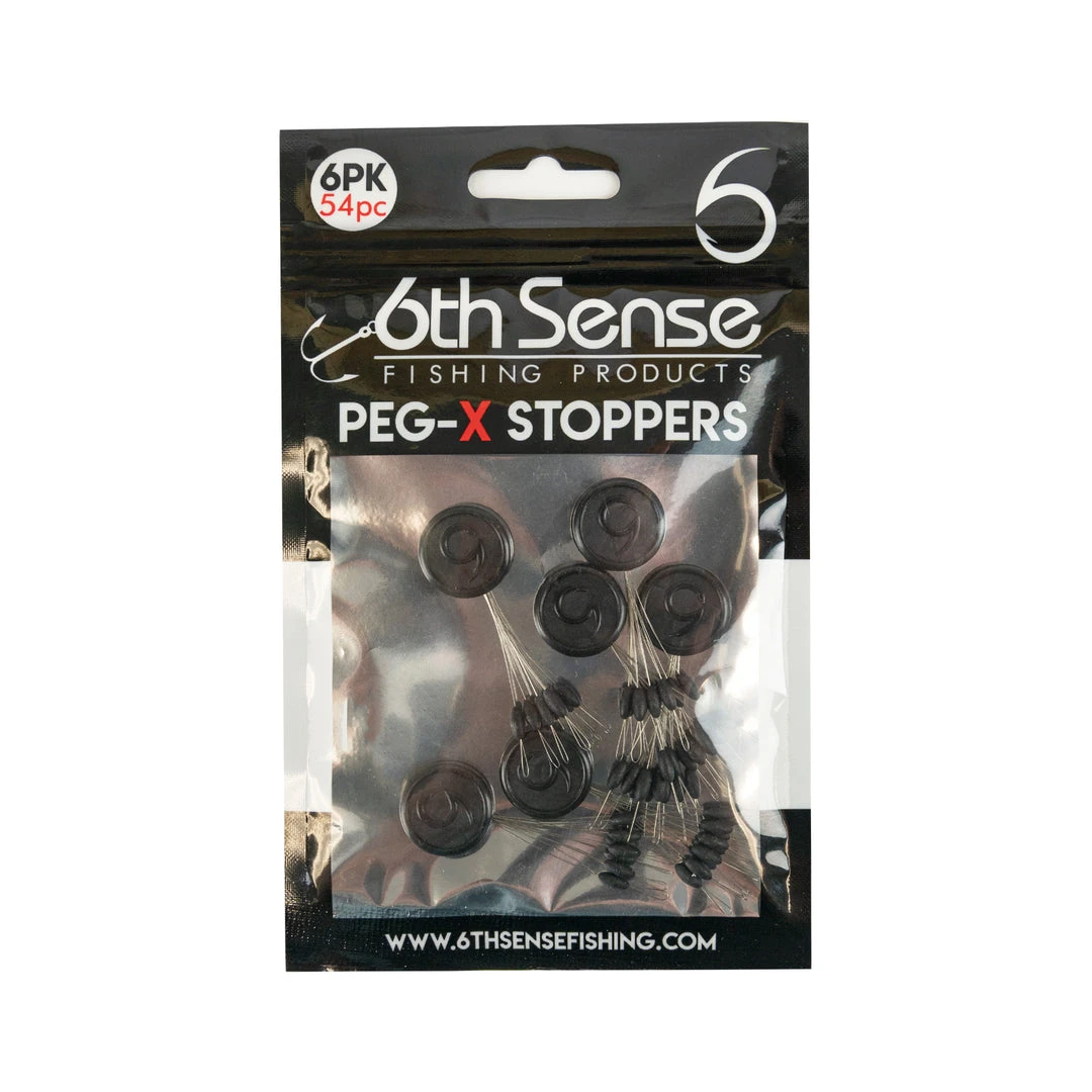 6th Sense Fishing Peg-X Weight Stoppers - Black 7 6th Sense Fishing Peg-X Weight Stoppers - Black
