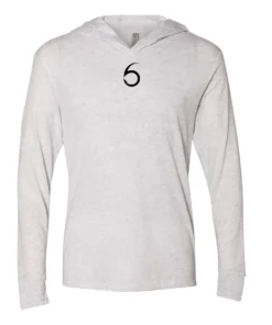 6th Sense Fishing Performance Apparel Team 6 - L/S Hooded Tee - Heather White