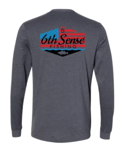 6th Sense Fishing Long Sleeve Tees Waterflag - L/S Tee - Heather Metal